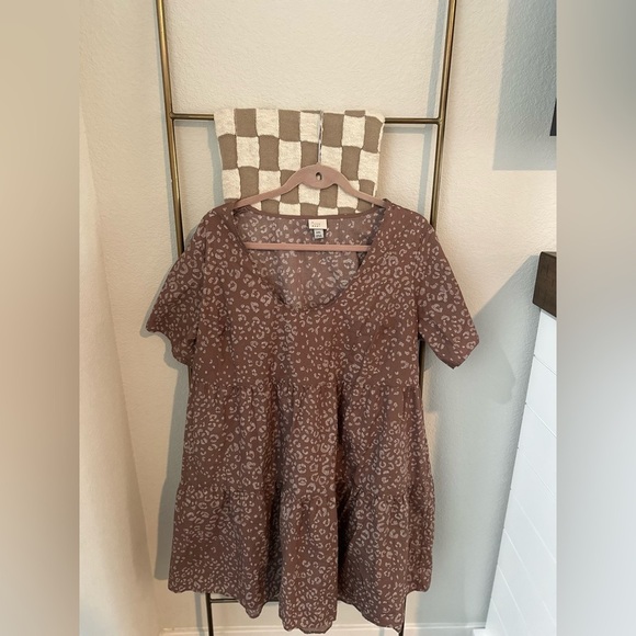 A NEW DAY Brown Leopard Print Women's Dress XXL - Picture 1 of 3